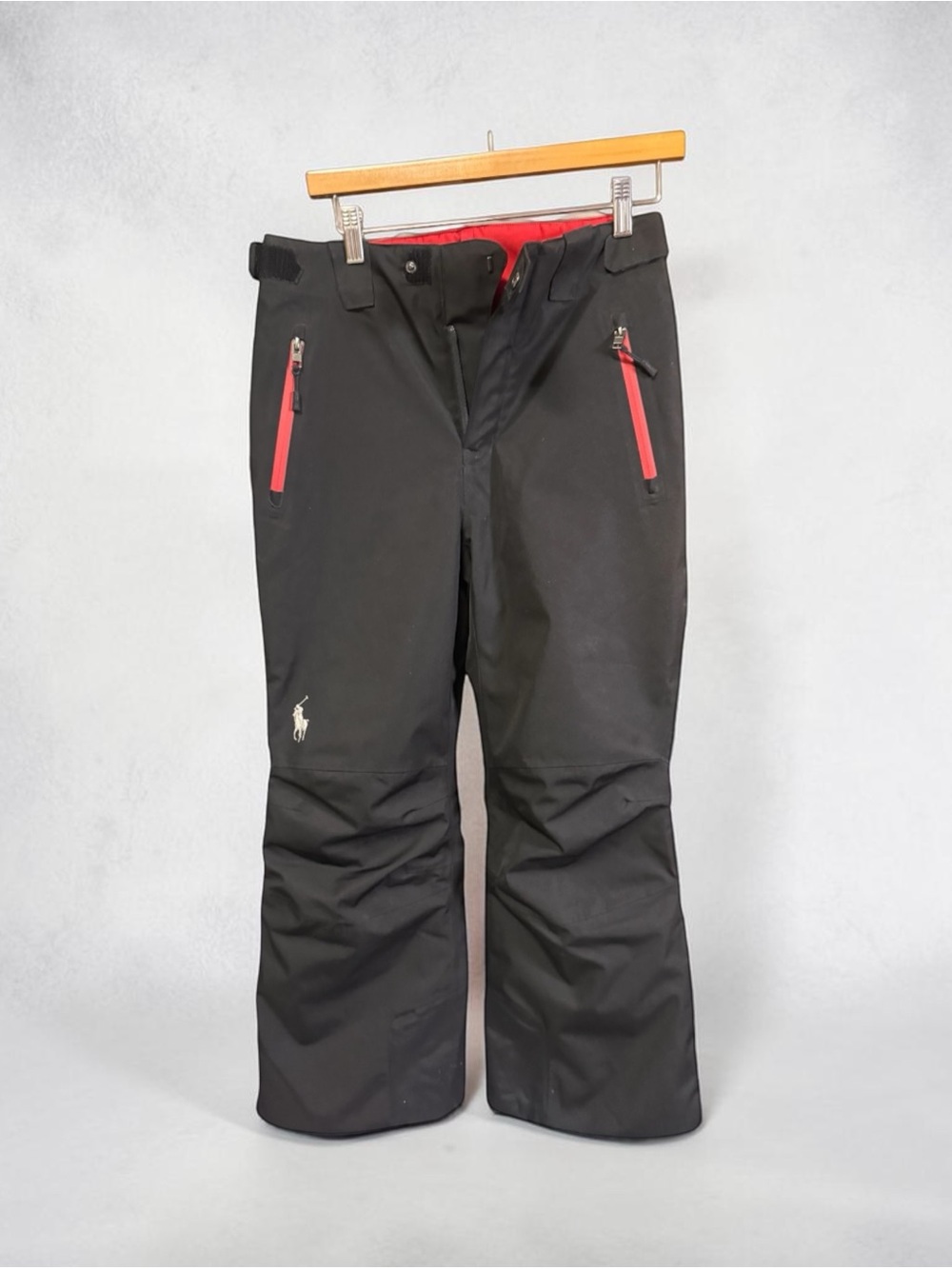 Polo by Ralph Lauren Black Ski Pants with Red Accents